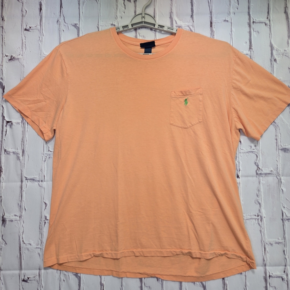Vintage Y2K Polo Ralph Lauren Men's Size XL Pocket‎ T-Shirt Stitched Horse Logo